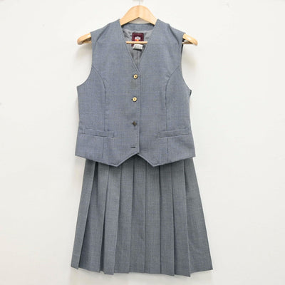 【中古】栃木 宇都宮市立陽東中学校 女子制服 2点（ベスト・スカート）sf001996