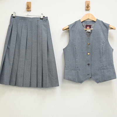 【中古】栃木 宇都宮市立陽東中学校 女子制服 2点（ベスト・スカート）sf001996