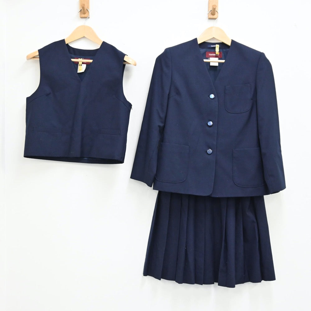 【中古】千葉県 佐倉市立志津中学校 女子制服 3点（ブレザー・ベスト・スカート）sf002003