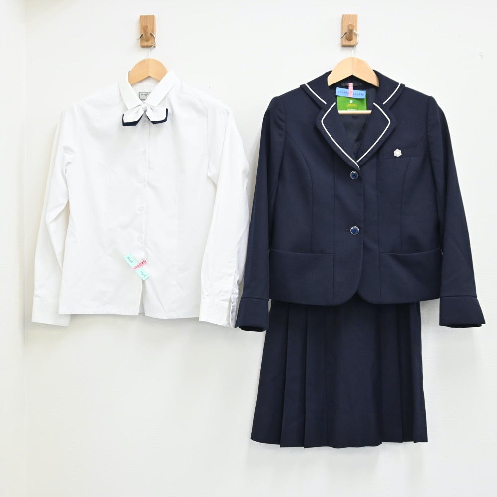 【中古】兵庫 親和中学校 女子制服 5点（ブレザー・シャツ・スカート）sf002010