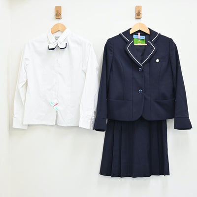 【中古】兵庫 親和中学校 女子制服 5点（ブレザー・シャツ・スカート）sf002010