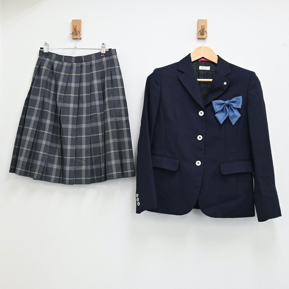 【中古】愛知県 至学館高等学校 女子制服 3点（ブレザー・スカート）sf002015