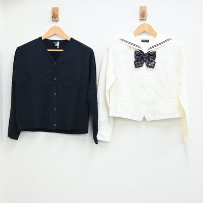 【中古】愛知県 桜花学園高等学校 女子制服 3点（シャツ・ニット）sf002018