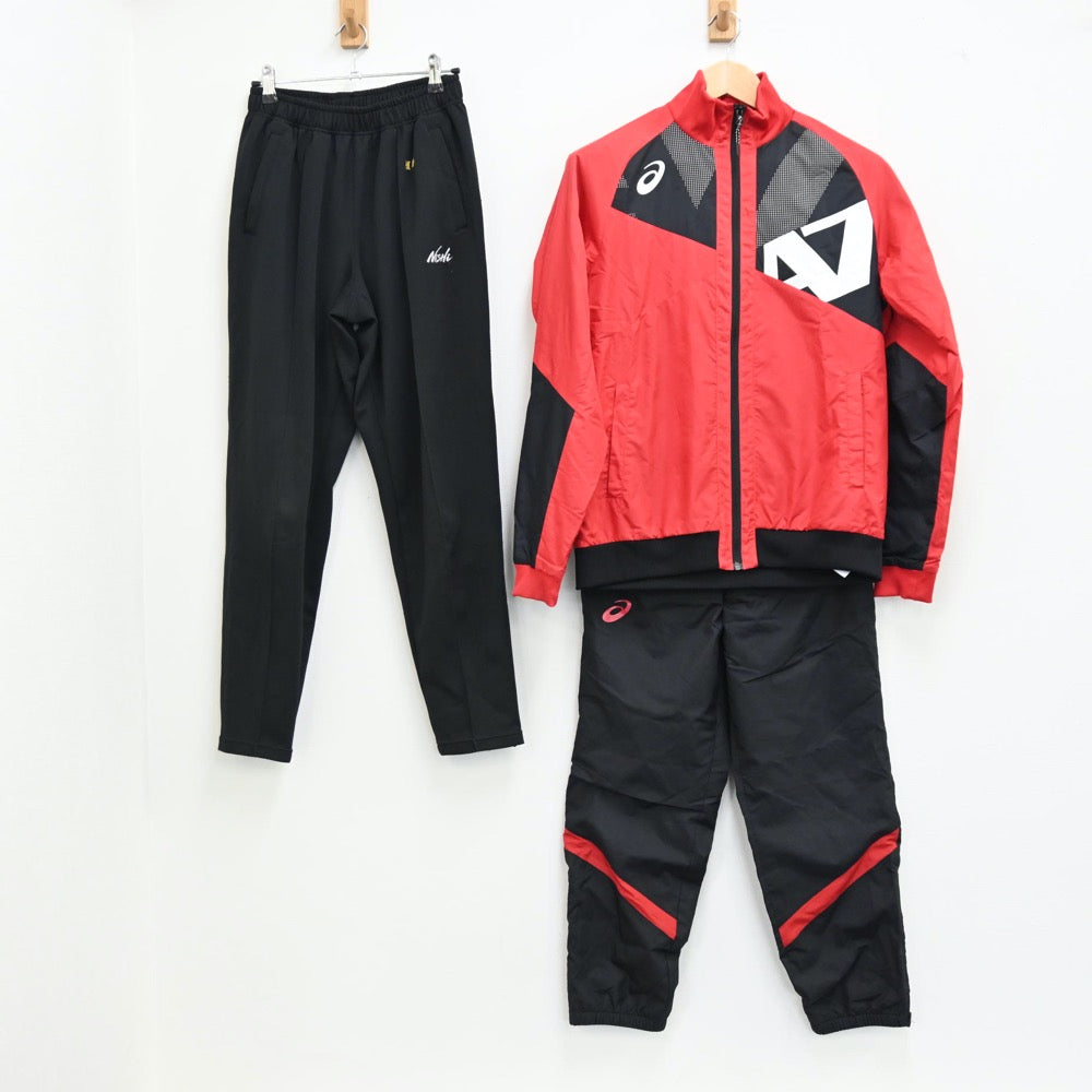 【中古】岡山 岡山県立津山商業高校 女子制服 3点（ 部活ユニフォーム 上下・ジャージ 下）sf002025