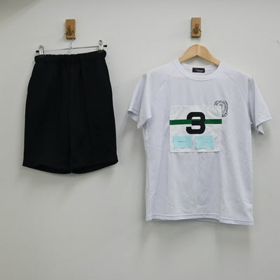 【中古】福岡 国立大学法人福岡教育大学附属福岡中学校 女子制服 2点（体操服 上・体操服 下）sf002035