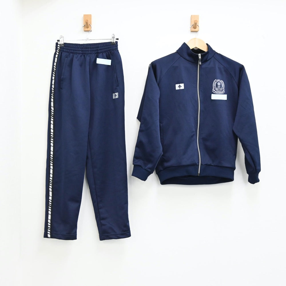 【中古】福岡 国立大学法人福岡教育大学附属福岡中学校 女子制服 2点（ジャージ 上・ジャージ 下）sf002036