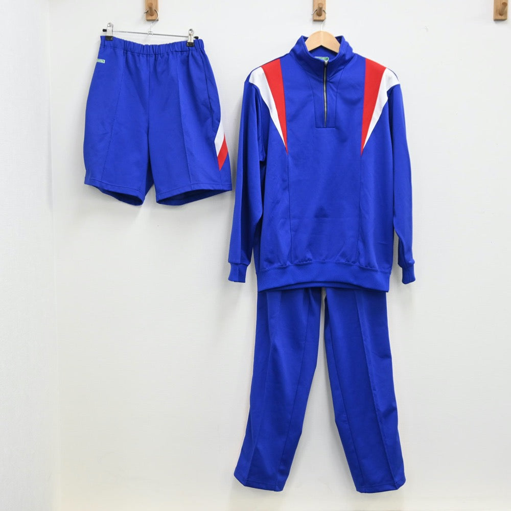 【中古】埼玉県 栄東高校 男子制服 3点（ジャージ 上・ジャージ 下・体操服 下）sf002050
