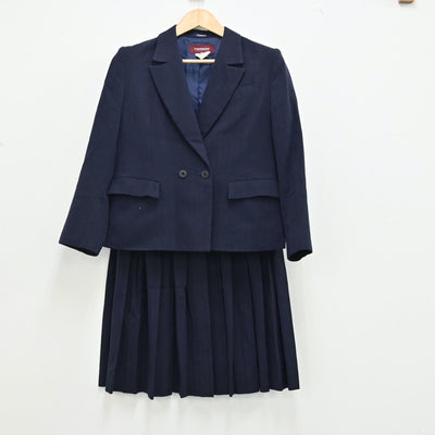 【中古】福岡県 福岡県立八女高等学校 女子制服 2点（ブレザー・スカート）sf002051