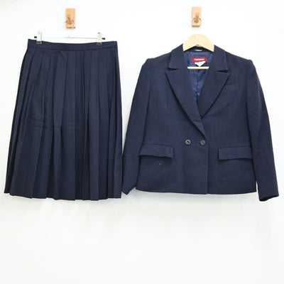 【中古】福岡県 福岡県立八女高等学校 女子制服 2点（ブレザー・スカート）sf002051