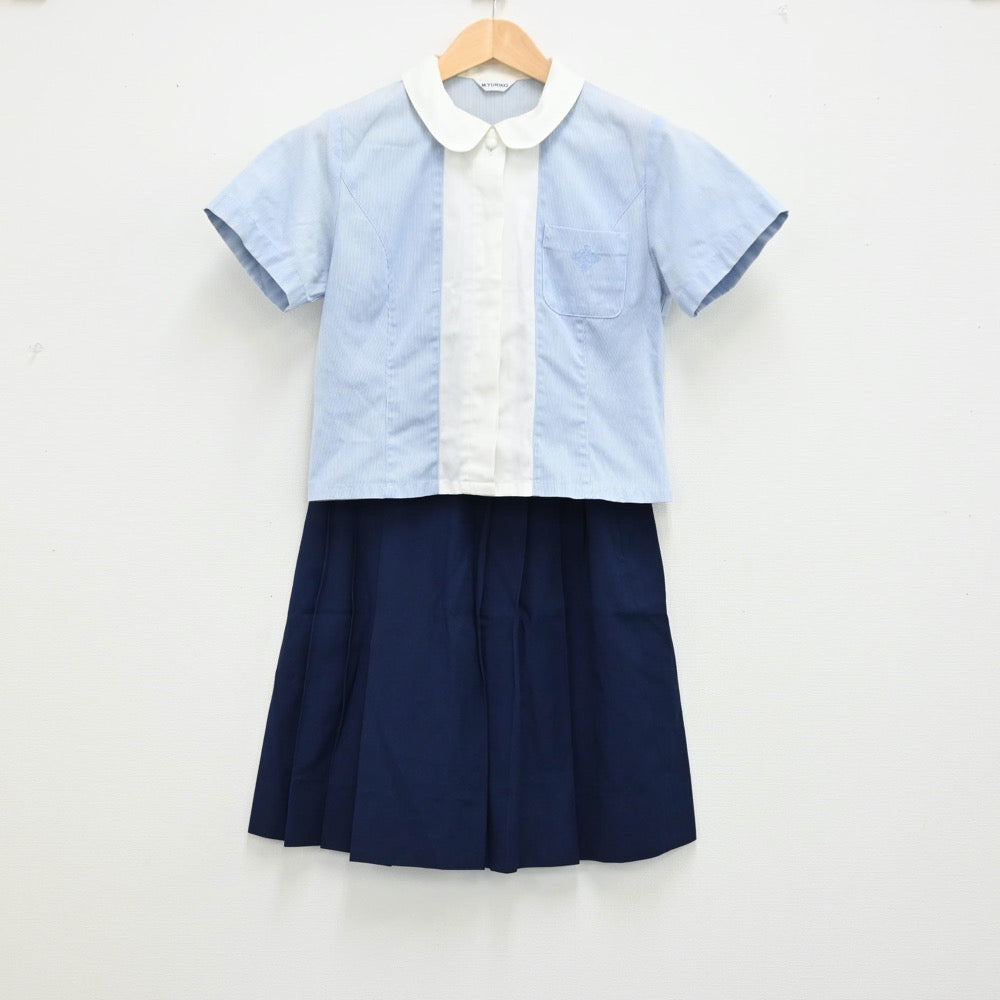 【中古】神奈川 聖園女学院 女子制服 2点（シャツ・スカート）sf002059