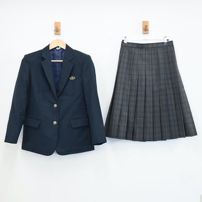 【中古】東京都 拝島中学校 女子制服 2点（ブレザー・スカート）sf002066