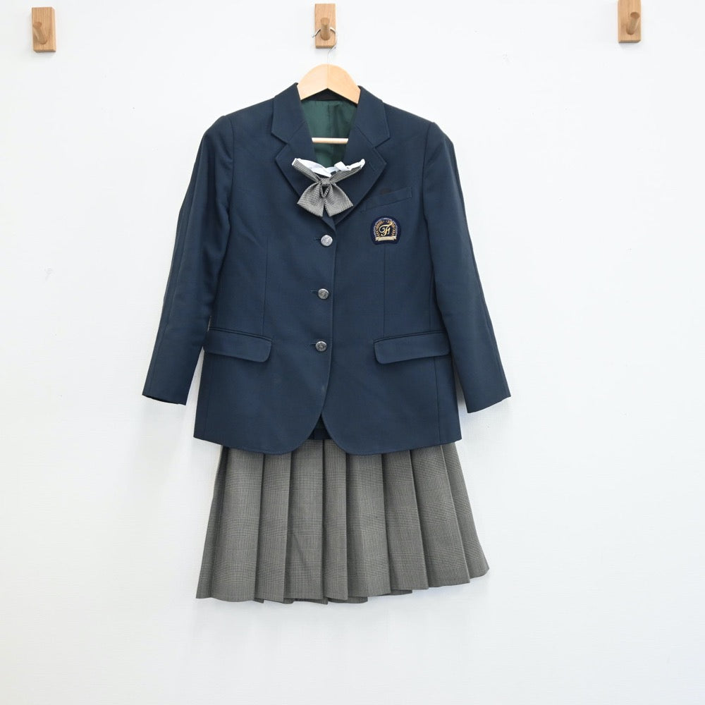 【中古】宮城県 宮城教育大学附属中学校 女子制服 4点（ブレザー・シャツ・スカート）sf002085