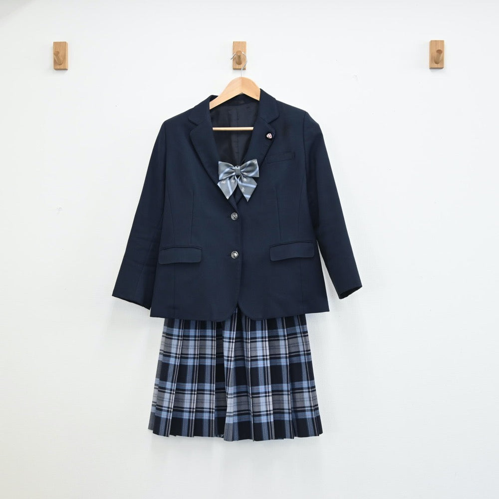 【中古】東京都 東京家政学院高等学校 女子制服 4点（ブレザー・スカート）sf002099