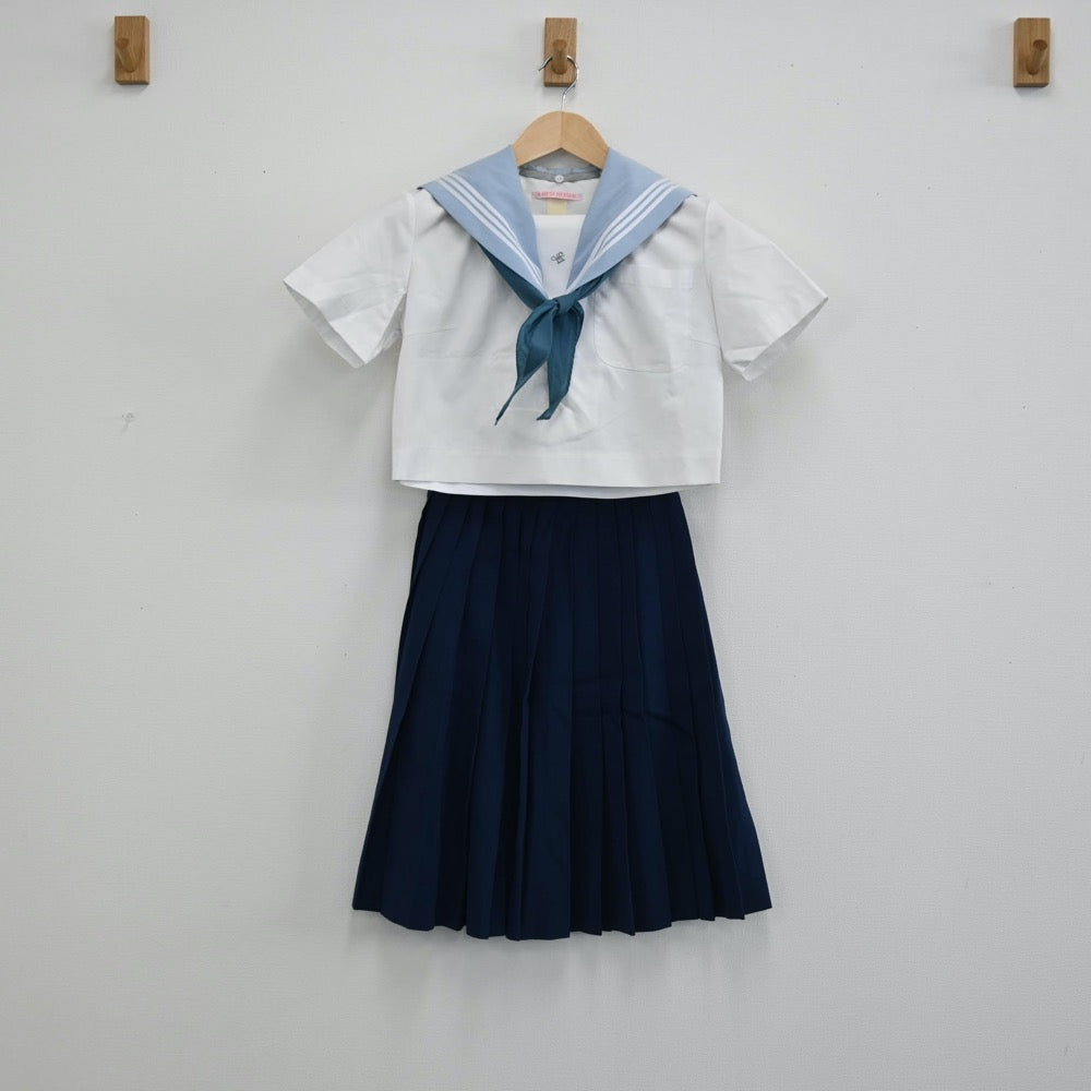 【中古】愛知県 愛知淑徳高等学校 女子制服 3点（セーラー服・スカート）sf002125