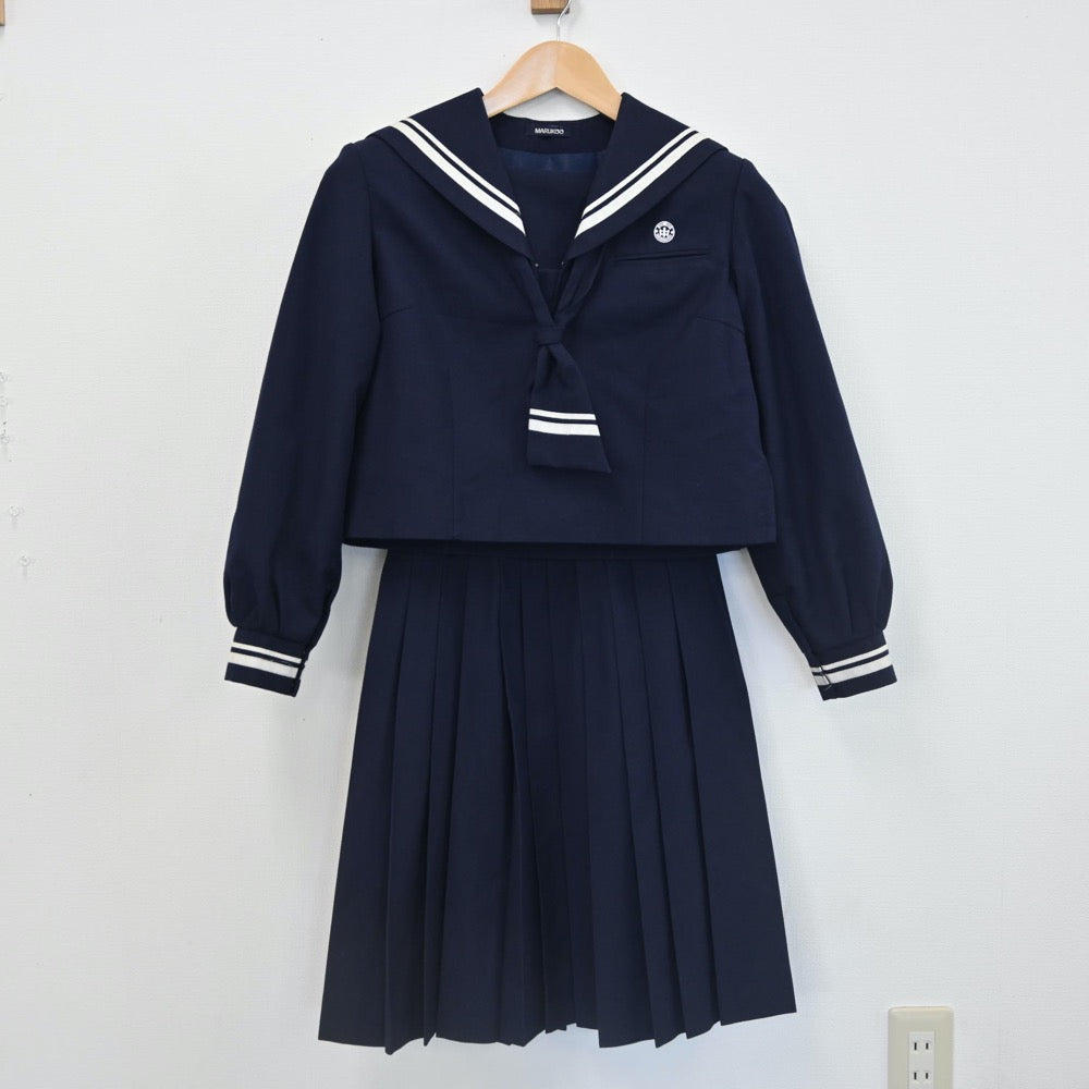 【中古】埼玉 玉川中学校 女子制服 3点（セーラー服・スカート）sf002144