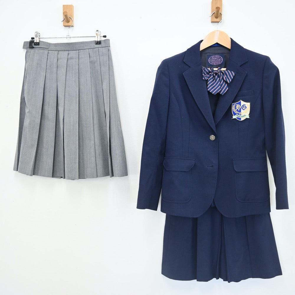 【中古】神奈川 平塚学園高等学校 女子制服 5点（ブレザー・スカート・スカート）sf002147