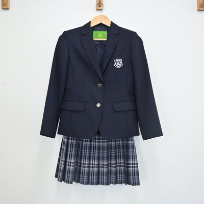 【中古】大阪府 向陽台高校 女子制服 5点（ブレザー・シャツ・スカート）sf002157