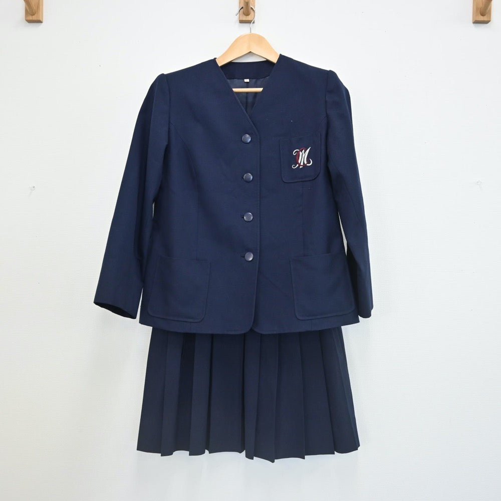 【中古】千葉県 長生村立長生中学校 女子制服 4点（ブレザー・ベスト・スカート・スカート）sf002159
