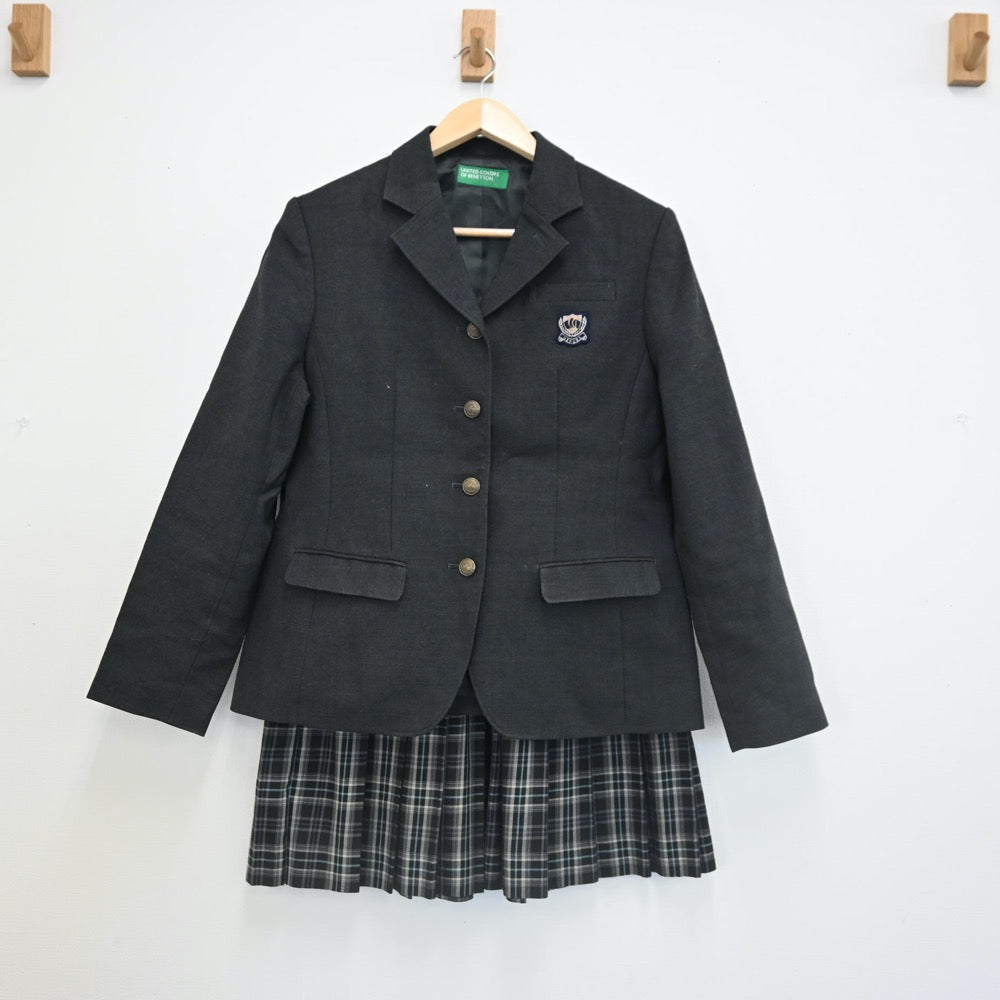 【中古】千葉県 植草学園大学付属高等学校 女子制服 4点（ブレザー・シャツ・スカート）sf002161