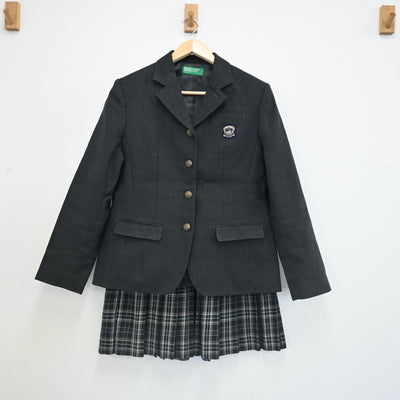 【中古】千葉県 植草学園大学付属高等学校 女子制服 4点（ブレザー・シャツ・スカート）sf002161