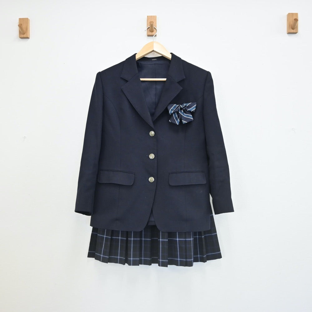 【中古】千葉県 茂原高等学校 女子制服 3点（ブレザー・スカート）sf002162