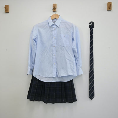 【中古】千葉 千葉県立犢橋高等学校 女子制服 3点（シャツ・スカート）sf002166