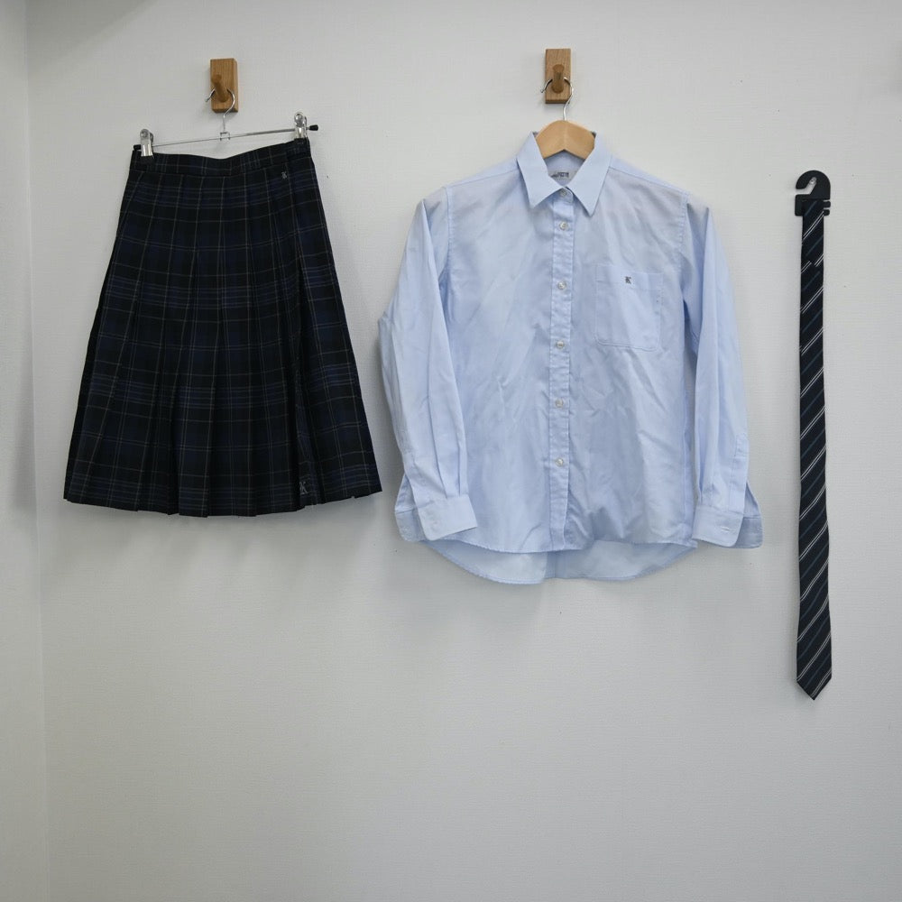 【中古】千葉 千葉県立犢橋高等学校 女子制服 3点（シャツ・スカート）sf002166