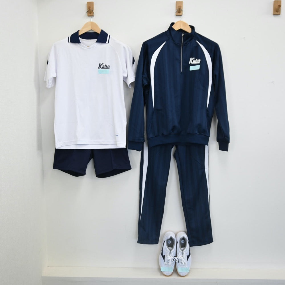 【中古】福岡 福岡県立嘉穂高等学校附属中学校 男子制服 5点（体操服 上・体操服 下・ジャージ 上・ジャージ 下）sf002170