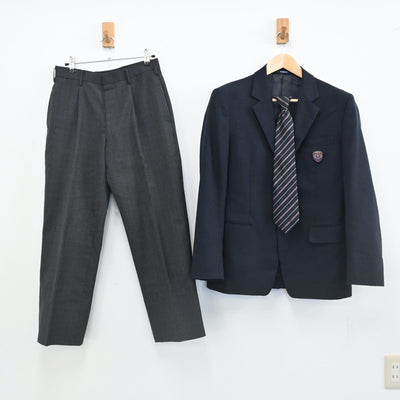 【中古】東京都 横山中学校 男子制服 4点（ブレザー・ズボン・ズボン）sf002201