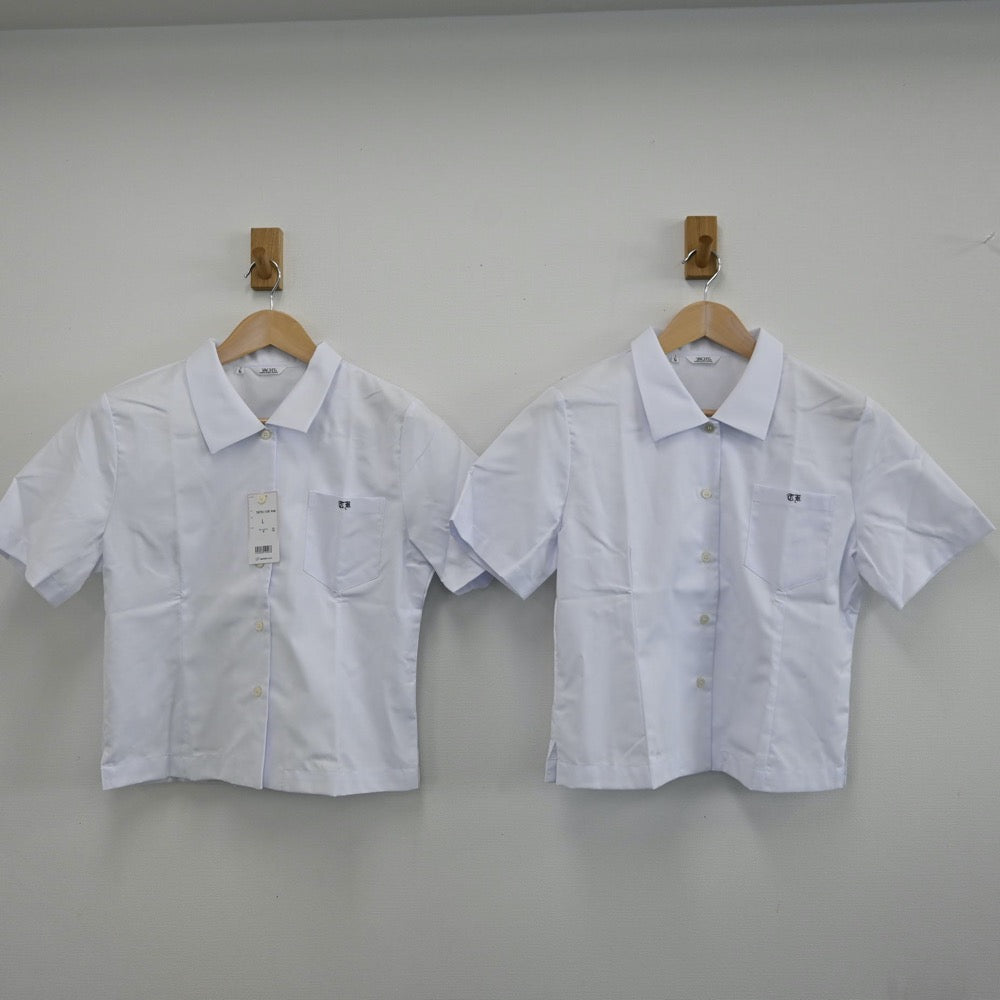 【中古】鳥取県 鳥取湖陵高等学校 女子制服 3点（シャツ・スカート）sf002204