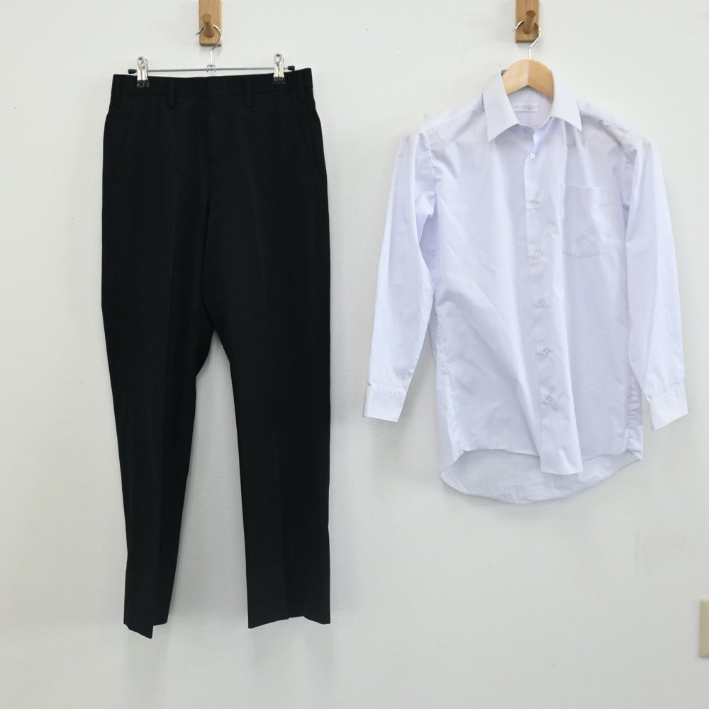 【中古】栃木 栃木県佐野市立西中学校 男子制服 2点（シャツ・ズボン）sf002220