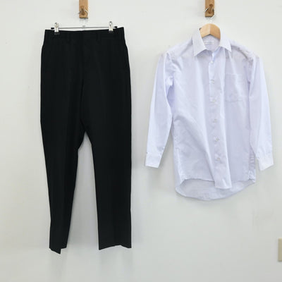 【中古】栃木 栃木県佐野市立西中学校 男子制服 2点（シャツ・ズボン）sf002220