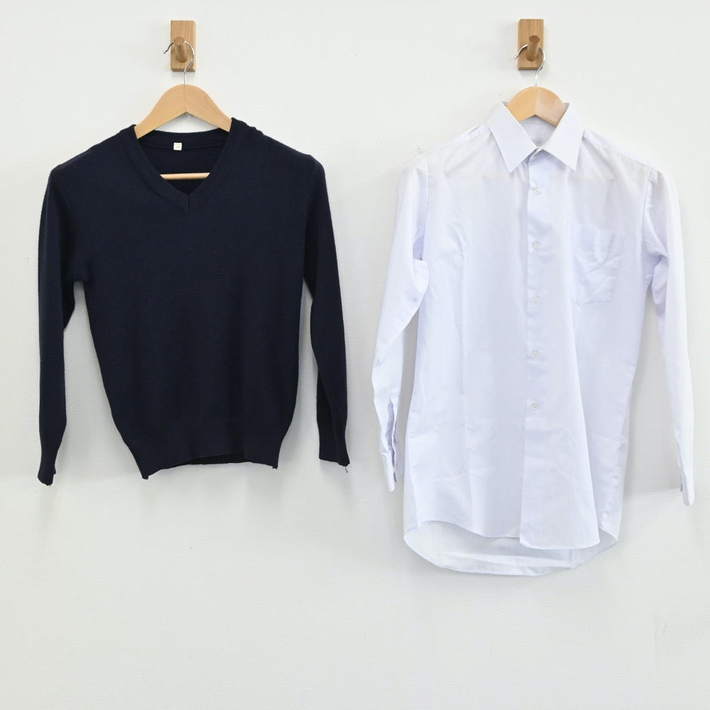 【中古】栃木 栃木県佐野市立西中学校 男子制服 4点（学ラン・シャツ・ニット・ズボン）sf002221