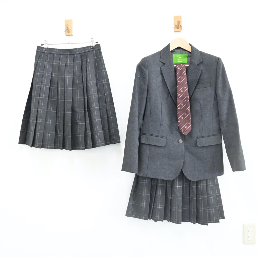 【中古】神奈川 厚木東高校 女子制服 4点（ブレザー・スカート）sf002223