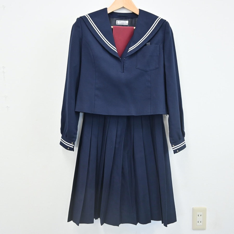【中古】愛知県 高師台中学校 女子制服 3点（セーラー服・スカート）sf002229