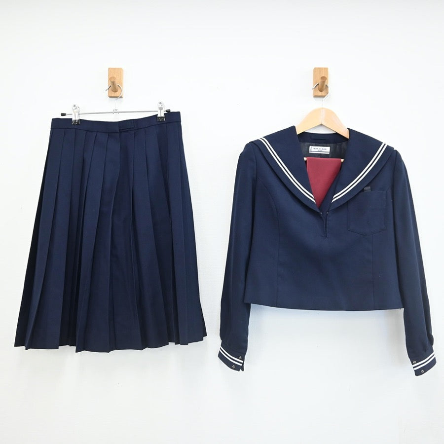【中古】愛知県 高師台中学校 女子制服 3点（セーラー服・スカート）sf002229