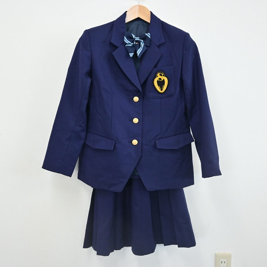 【中古】東京都 青稜高校 女子制服 5点（ブレザー・シャツ・スカート）sf002234