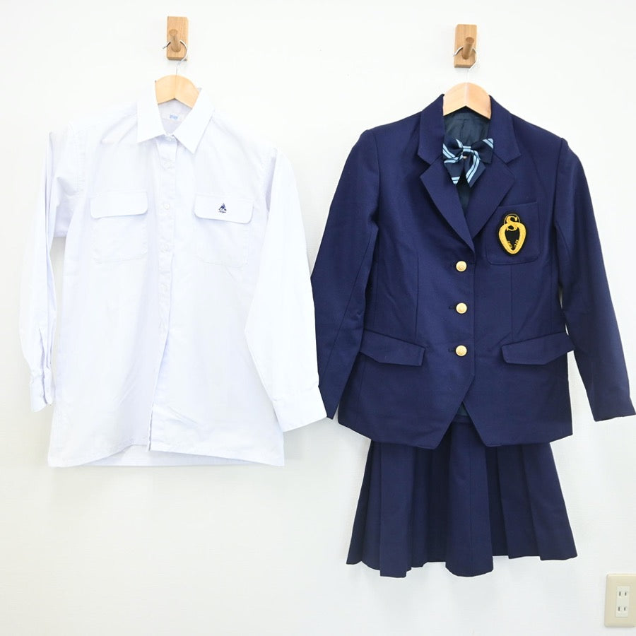 【中古】東京都 青稜高校 女子制服 5点（ブレザー・シャツ・スカート）sf002234