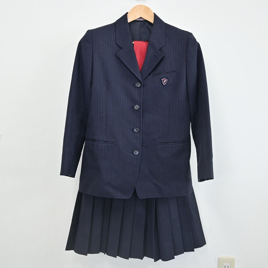 【中古】愛知県 藤ノ花女子高等学校 女子制服 5点（ブレザー・ベスト・シャツ・スカート）sf002235