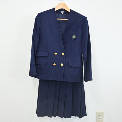 【中古】愛知県 人間環境大学岡崎学園高等学校 女子制服 5点（ブレザー・ベスト・ニット・スカート）sf002242