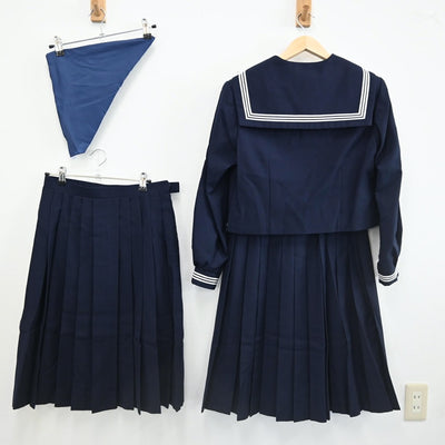 【中古】千葉県 松戸第一中学校 女子制服 4点（セーラー服・スカート・スカート）sf002246