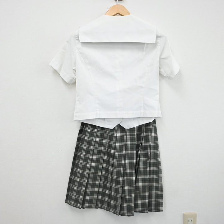 【中古】岐阜県 岐阜女子高等学校 女子制服 2点（セーラー服・スカート）sf002258