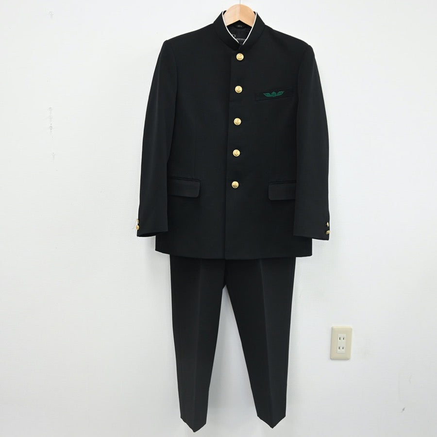 【中古】京都府 男山第二中学校 男子制服 2点（学ラン・ズボン）sf002260