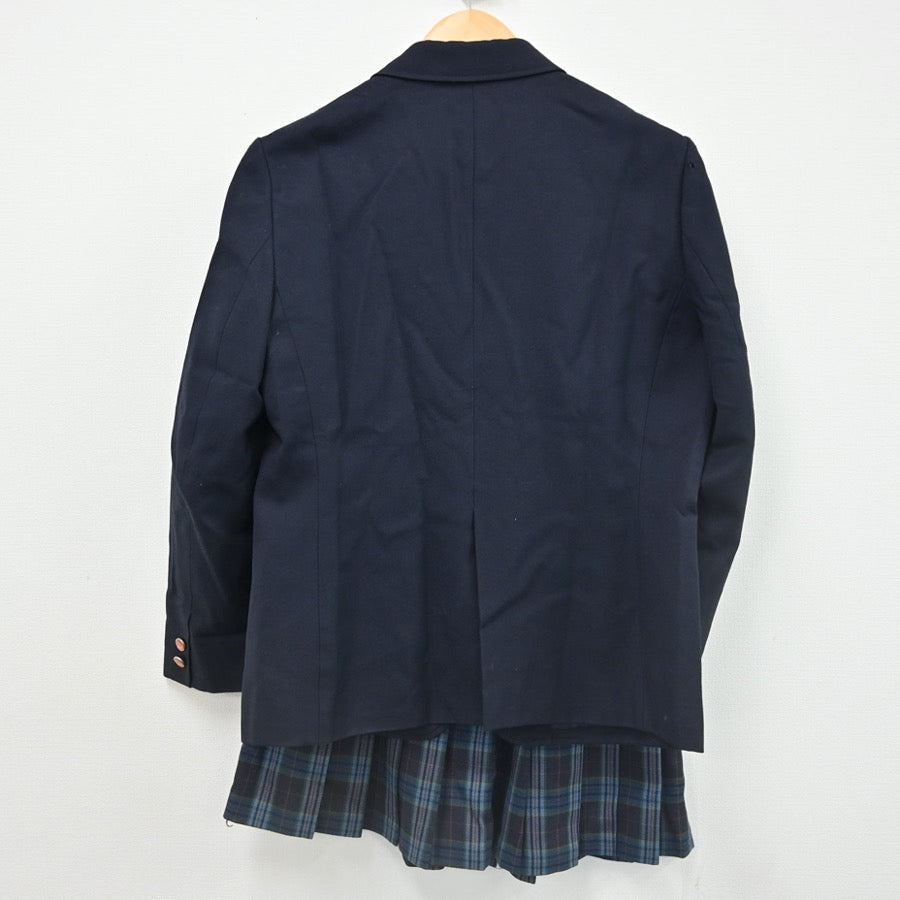 【中古】滋賀県 安曇川高等学校 女子制服 3点（ブレザー・スカート）sf002266