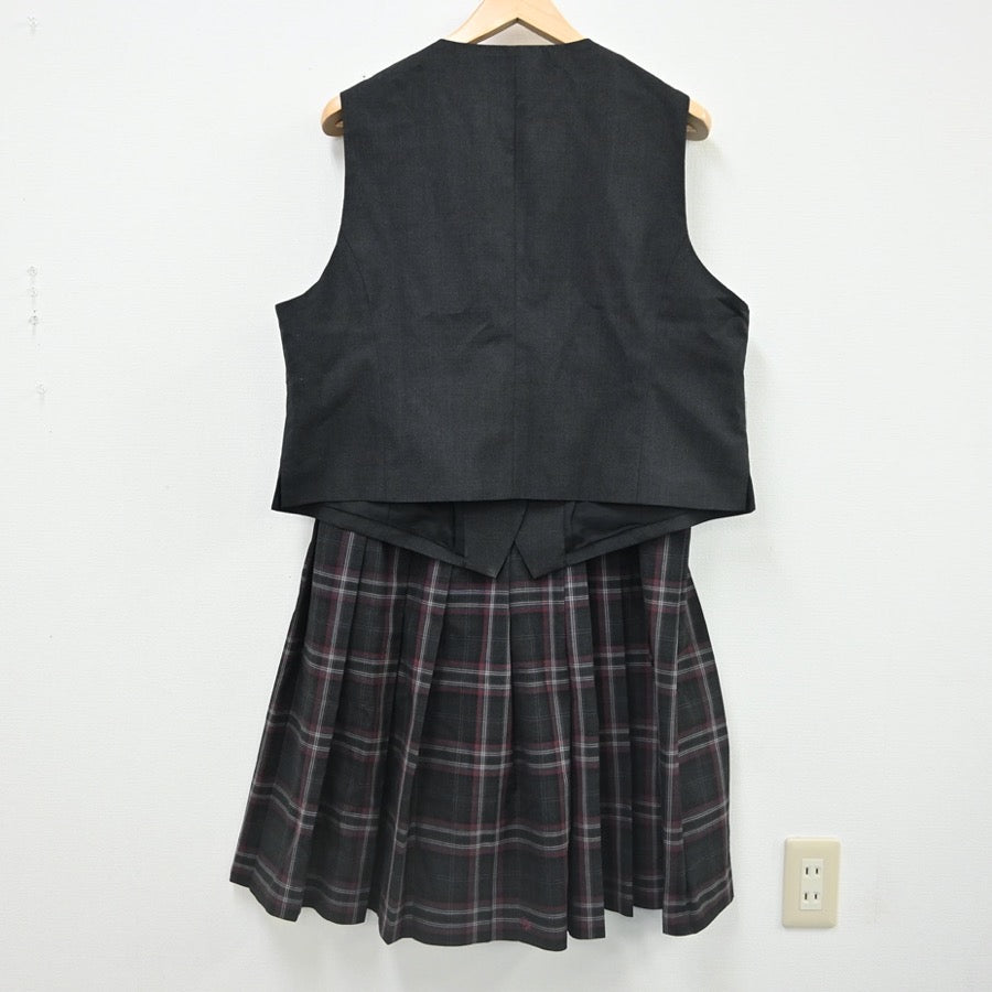 【中古】埼玉県 吉川市立南中学校 女子制服 3点（ベスト・スカート）sf002282