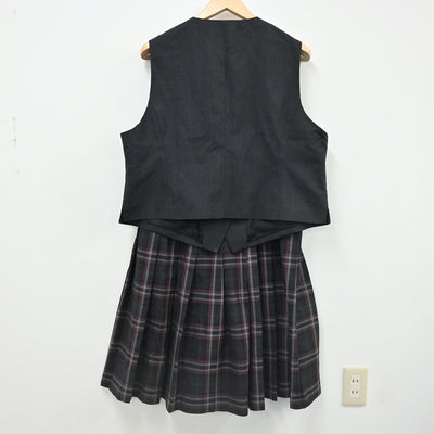 【中古】埼玉県 吉川市立南中学校 女子制服 3点（ベスト・スカート）sf002282