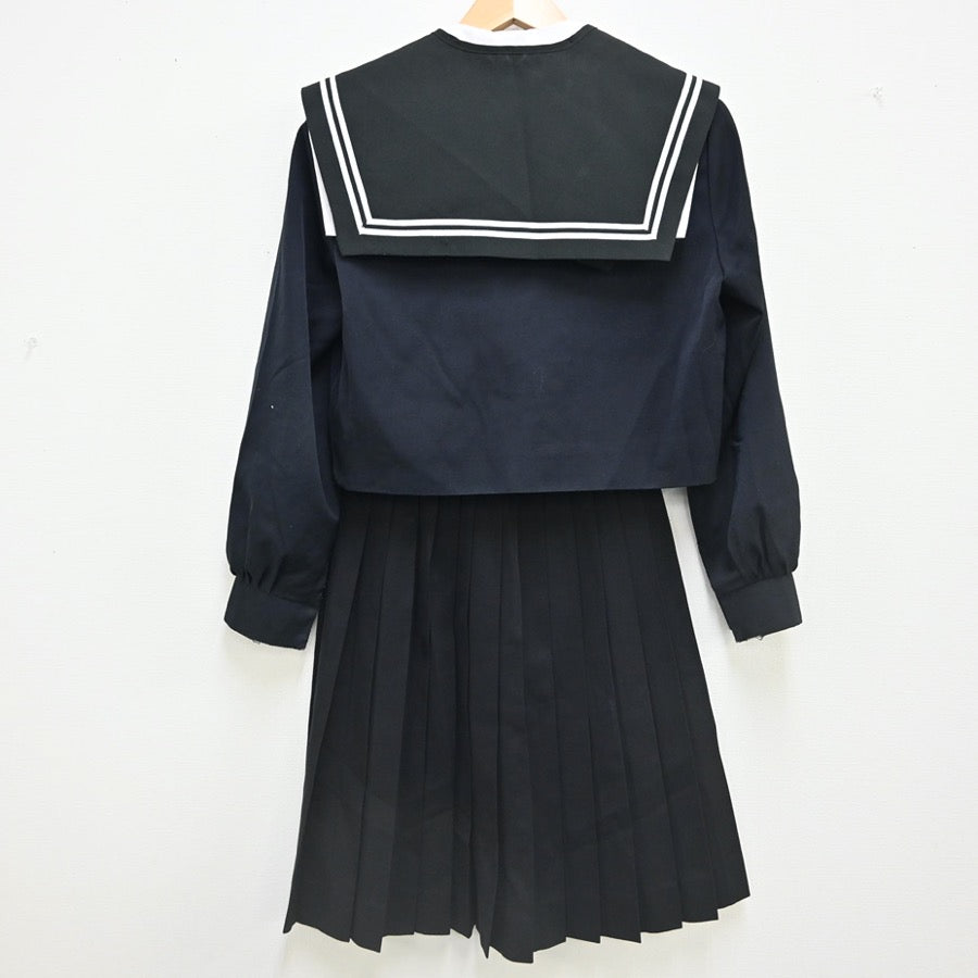 【中古】愛知県 西尾市立平坂中学校 女子制服 3点（セーラー服・スカート）sf002289