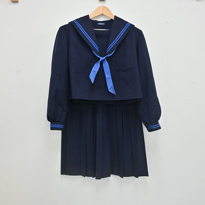 【中古】岐阜県 岐阜市立岐北中学校 女子制服 4点（セーラー服・スカート・スカート）sf002318