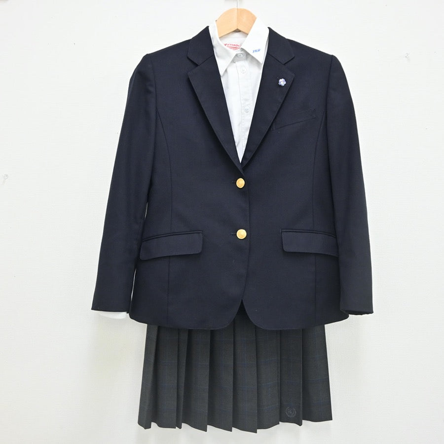 【中古】東京都 東京農業大学第一高等学校 女子制服 6点（ブレザー・スカート・ニット・シャツ）sf002326