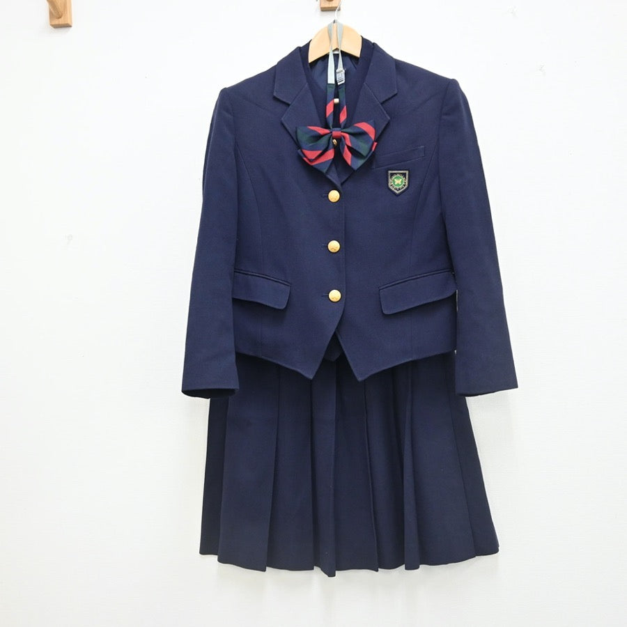 【中古】埼玉県 埼玉県立川越南高校 女子制服 4点（ブレザー・ベスト・スカート）sf002341